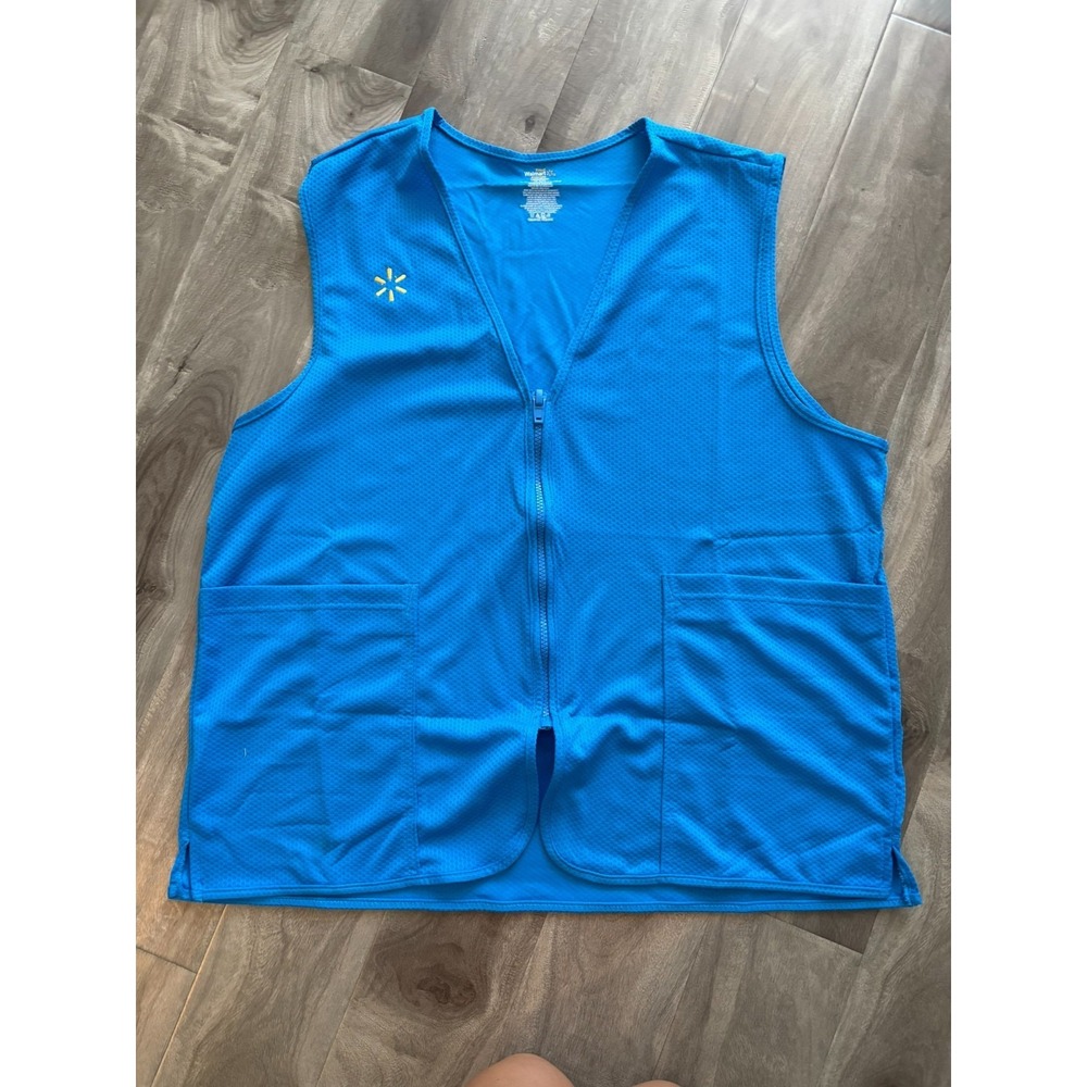 Walmart Employee Vest Ladies XL Blue Full Zip‎ Spark Associate Uniform NEW